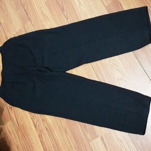 ST. JOHN BASIC SANTANA Knit High Waist Stretch Black Straight Leg Pants